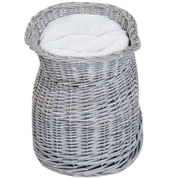 Rootz Cat House - Grå - Plys, bomuld, flet - 22,04 cm x 14,57 cm x 15,75 cm
