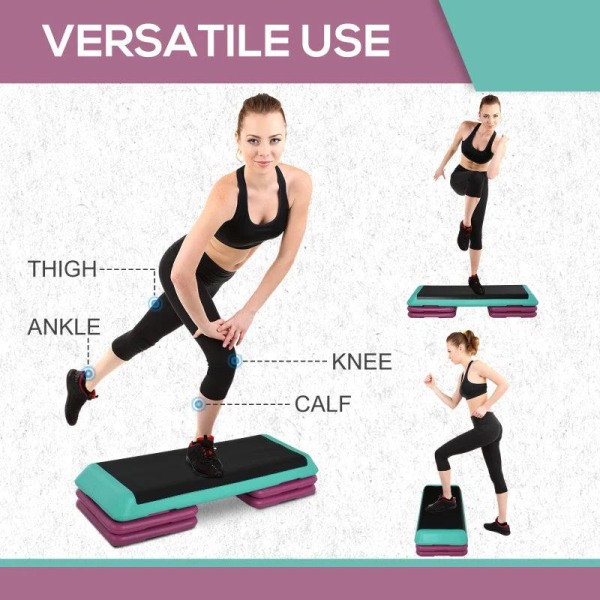 Rootz Step Board - Sort, Grøn, Lilla - Pvc, Pp - 43,3 cm x 15,74 cm x 7,87 cm