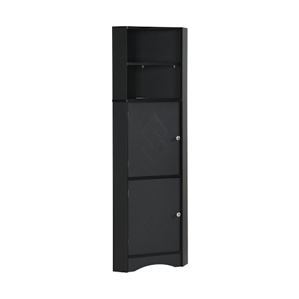 Rootz Hjørneskab - Badeværelsesopbevaring - Justerbar hylde - Fugtbestandig - 36,5L x 36,5W x 155H cm