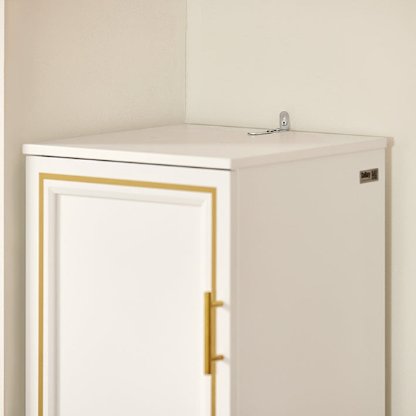 Rootz Tall Badrumsskåp - Förvaringsenhet - Tvätthållare - MDF Furu - Tippskydd - 33cm x 171cm x 32cm - 2-delad set
