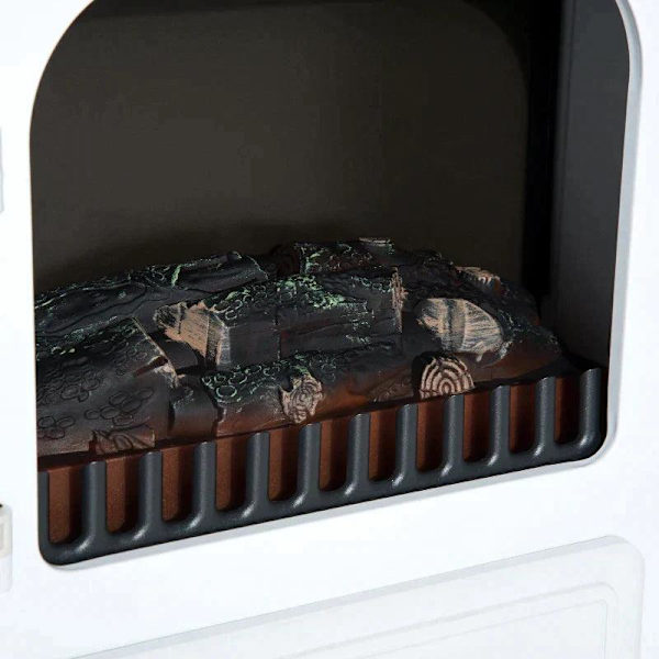 Rootz El-pejs - Pejs - El-komfur - Flammeeffekt - Metal - Hvid - 41,5 x 28 x 54,8 cm