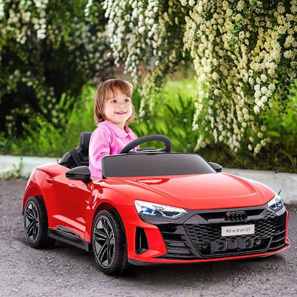 Rootz lastenajoneuvo - Lasten auto - Sähköauto - Audi-lisenssi - Turvavyöllä - Kaukosäädin - PP/metalli - Punainen/Musta - 103 x 58 x 41 cm
