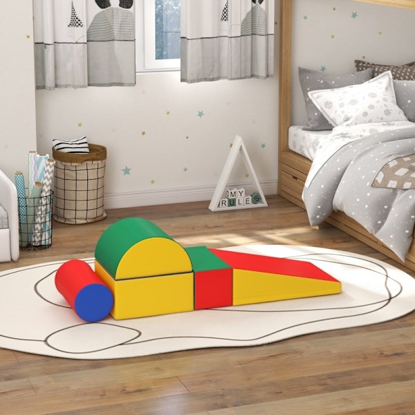 Rootz Soft Building Block Set - Leksakskuber - Utbildningsleksak - Motorisk skicklighetsutveckling - 40,6 cm x 40,6 cm x 20,3 cm - EPE-skum