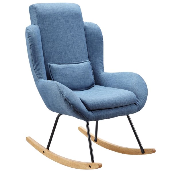 Rootz RocChair Blue Design Relax Chair 75 x 110 x 88,5 cm - Læne