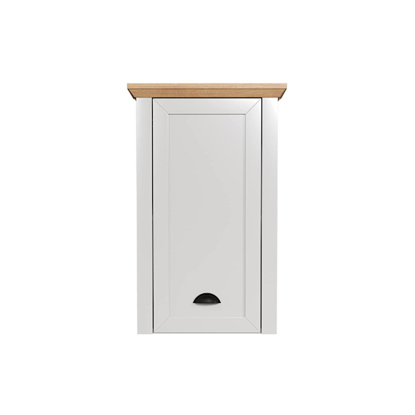 Rootz Wall Cupboard - Stylish Hanging Cabinet with Adjustable Door and Shelf - Grey Oak - 46x73x24 cm