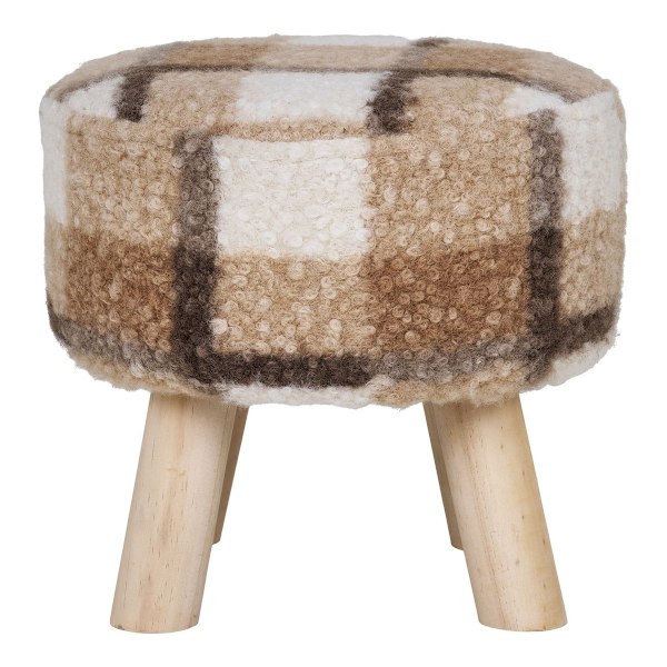 Rootz Brown Mix -pall - Footrest - Ottoman - Bekväma sittplatser - Ø31x29 cm