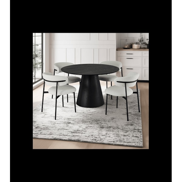 Rootz Matbord - Runt bord - Modernt matbord - Elegant ekfaner - Slitstark MDF-konstruktion - Mysig Atmosfär - 120x120x76 cm