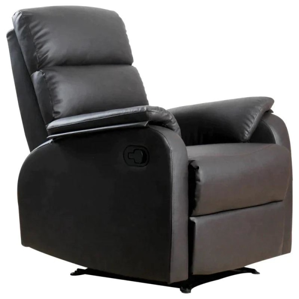 Rootz Lænestol - Hvilestol - Tv-stol - Sofastol - Hjørneskrivebord med CPU-stativ - Justerbar - Ergonomisk - Kunstlæder - Stål - Brun - 75 x 92 x 99 c