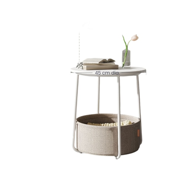Rootz Pyöreä sivupöytä - Pieni sohvapöytä - Compact Table - Helppo säilytys - 45 cm D x 50 cm H