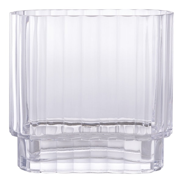 Rootz Clear Glass -maljakko - Kukkapidike - Koristeellinen maljakko - Monipuolinen sisustus - 20x9x19,5 cm