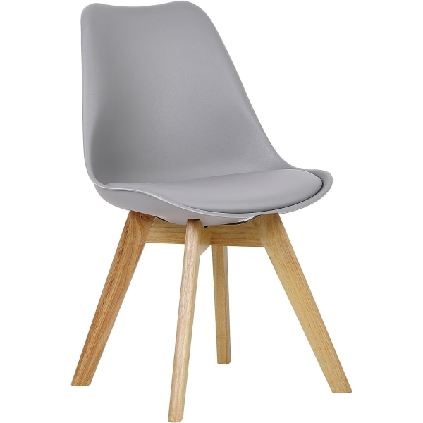 Rootz sæt med 2 spisestuestole - Komfortable siddepladser - Stilfulde møbler - Ergonomisk design - Højdensitetsskum - Massive træben - 48cm x 42cm x 8