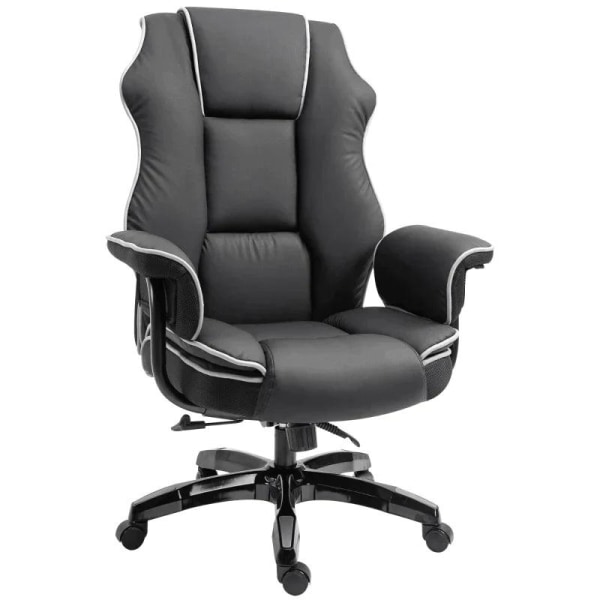 Rootz Kontorstol - Skrivebordsstol - Ergonomisk kontorstol - Drejestol - Armlæn - Højdejusterbar - Sort - 76 x 80 x 118-124 cm