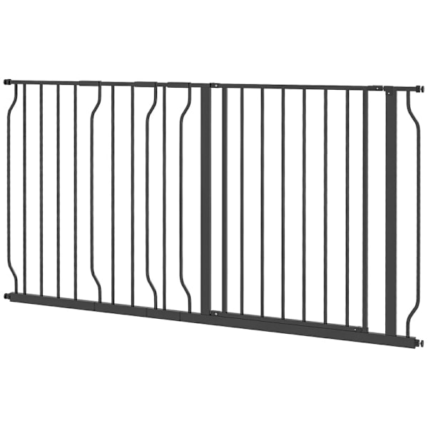 Rootz Pet Safety Door Guard - Lemmikkieläinten portti - Koiran portti - Kaksinkertainen lukitusmekanismi - 145 cm x 76 cm - Teräs ja ABS - Säädettävä