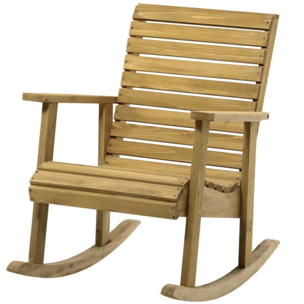 Rootz Havestol - Gyngefunktion - Bredt sæde og ryglæn - Naturlig