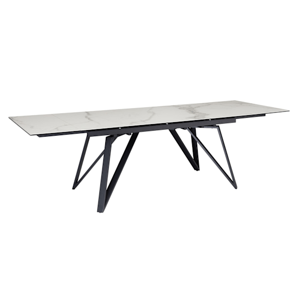 Rootz Large Modern Dining Table - Rectangular Table - Marble Look Table - Sits 12 - 180-260 cm x 95 cm x 76 cm