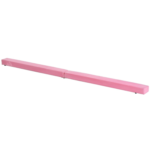 Rootz Balansbalk - Gymnastikbalk - Inomhus - Utomhus - Fällgymnastik - Balansbalk - Upp till 120 Kg - Rosa - 210L x 10W x 6,5H cm