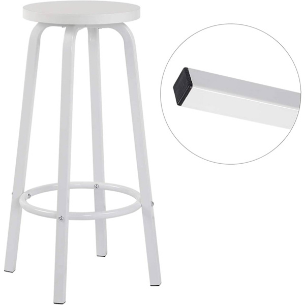 Rootz Modern Minimalistisk Barpall - Skandinavisk stil - Industriell design - Robust & hållbar - Ergonomisk komfort - Utrymmesbesparande - 30cm x 71cm