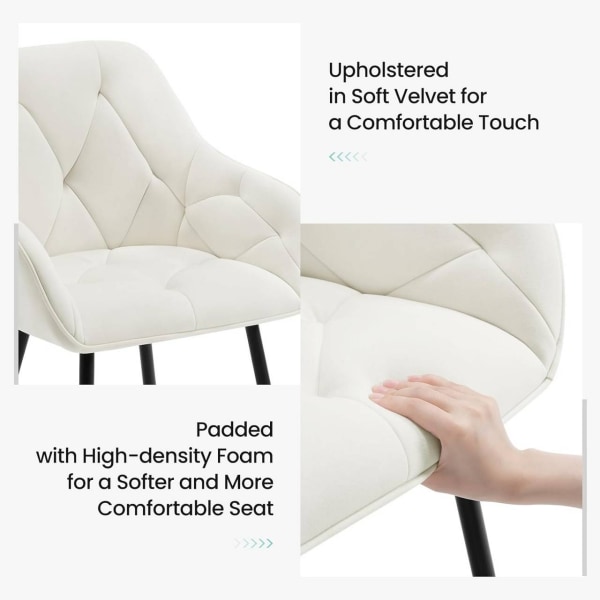 Rootz Velvet Dining Chair - Elegant stol - Bekväm sittplats - Ly