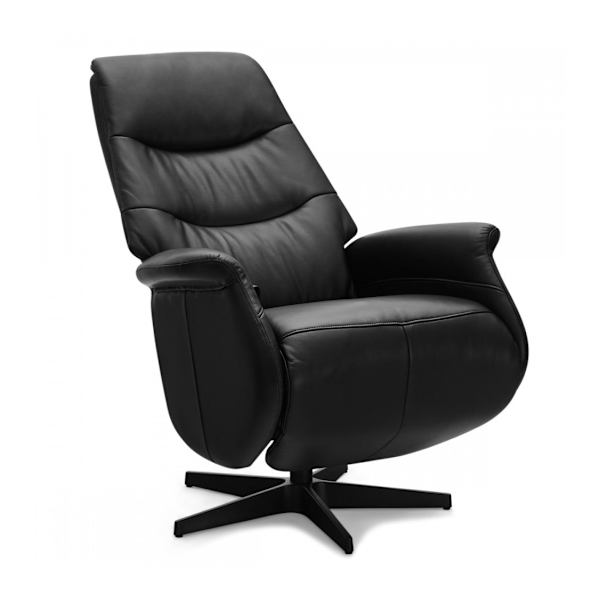 Rootz Fåtölj - Läderfåtölj - Vridstol - Justerbar komfort - Ergonomiskt stöd - Hållbar design - 79cm x 90cm x 114cm