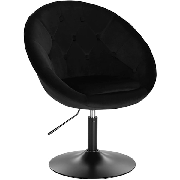 Rootz Velvet Swivel Chair - Kontorsstol - Barpall - Ergonomisk design - Hållbar konstruktion - Justerbar höjd - 46cm x 44cm x 81-93cm