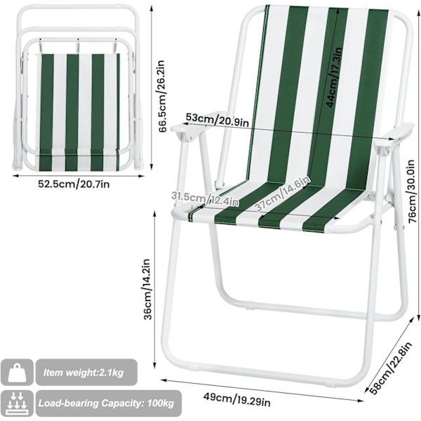 Rootz Ultralight campingstol - Bärbar stol - Fällbar stol - Enkel installation, lätt, hållbar - 58cm x 53cm x 76cm Utfälld; 66,5 cm x 52,5 cm x 5,5 cm