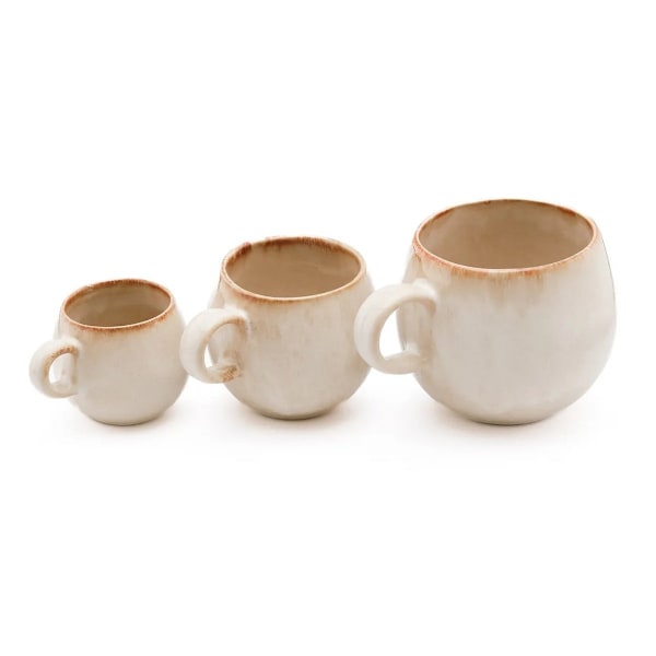 Rootz Cascais muggset om 6 - Kaffekoppar - Keramiska muggar - Spånsäkra - 12cm x 8cm x 9cm