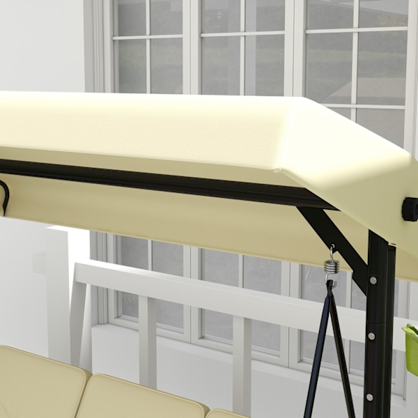 Rootz 3 Seats Swing Bench - kuistilla keinu - puutarhan keinu - auringonsuoja - muuntaa päivävuode - 195 cm x 117cm x 175cm