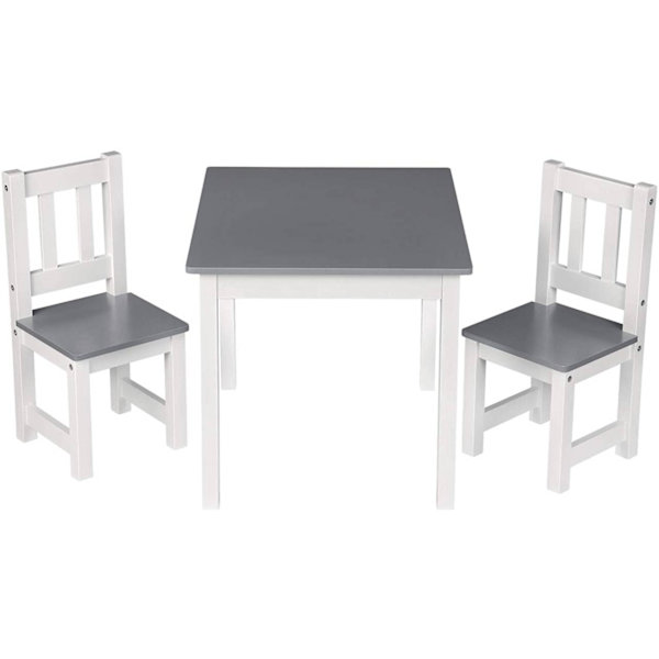 Rootz børnebord og stolesæt - Aktivitetsbord - Legesæt - Sikkert og holdbart - Let at rengøre - Multifunktionelt - 60 cm x 50 cm x 48 cm Bord, 26 cm x
