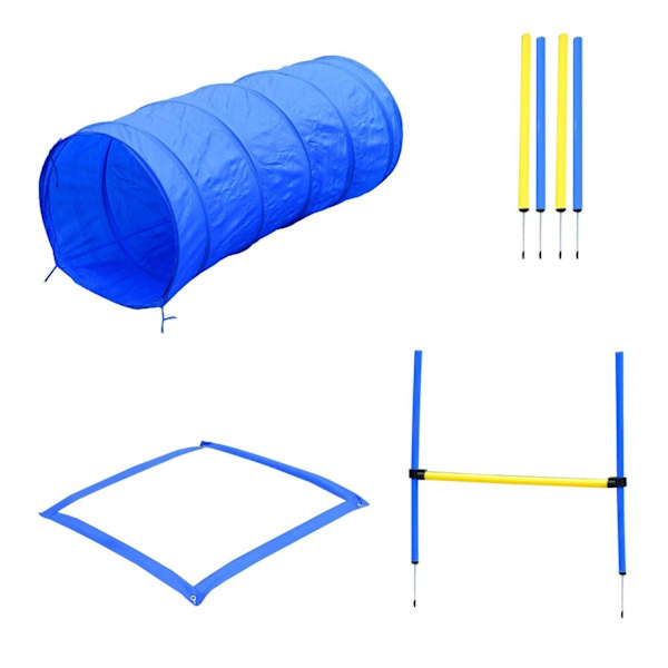 Rootz hundetræningssæt - gul, blå - pe, polyester - 58,27 cm x 23,62 cm x 23,62 cm