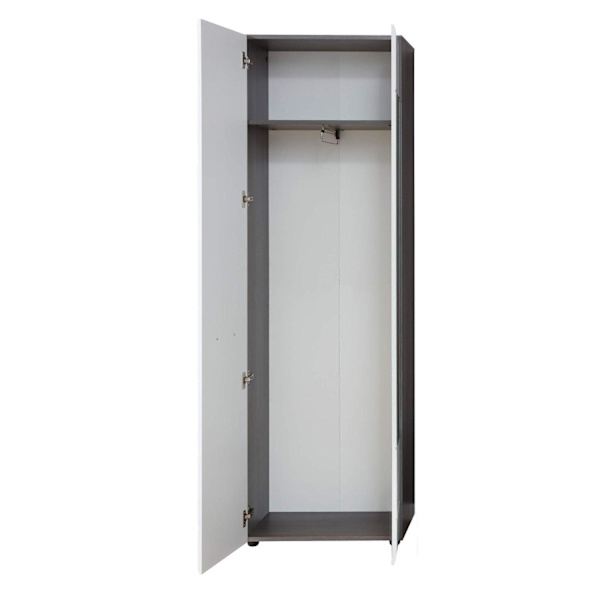 Rootz Wardrobe - Closet - Clothes Cabinet - Storage Unit - Organizer - Apparel Armoire - White - 60 x 191 x 35 cm
