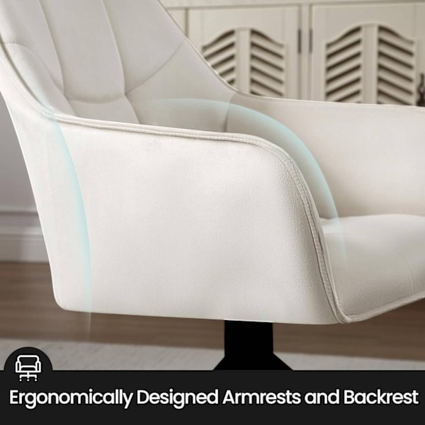 Rootz Swivel Dining Chairs Set - Moderna stolar - Vadderad sammet - Ergonomisk design - 58cm x 86cm x 63,5cm