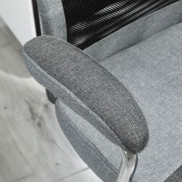 Rootz Kontorstol med Ergonomisk Design - Lysegrå, Sort - Skum, Nylon, Stål - cm x 25,59 cm x 46,85 cm
