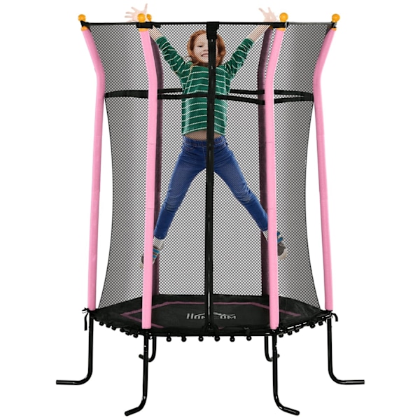 Rootz Children’s Trampoline - Kids Bouncer - Jumping Mat - Safety Net - Ø163.5 cm x 190 cm - Stålramme - Polstret - Max Load 50 kg