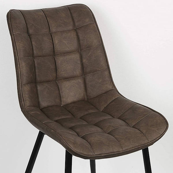 Rootz Set med 4 matstolar - Moderna köksstolar - Snygga sittplatser - Slitstarkt konstläder - Ergonomisk komfort - Golvskydd - 46cm x 40,5cm x 85,5cm