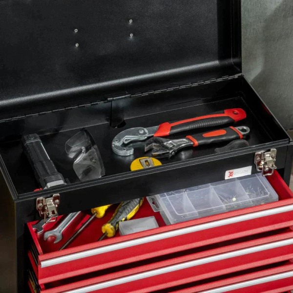 Rootz Værktøjskasse - Værktøjskasse - 4 skuffer - Låsbar - Stålh