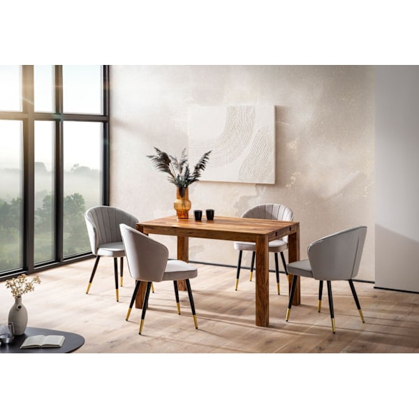 Rootz Rectangular Dining Table - Timeless Design - Solid Wood Table - sträcker sig till 200 cm - Sits 10 - 200 cm x 80 cm x 76 cm