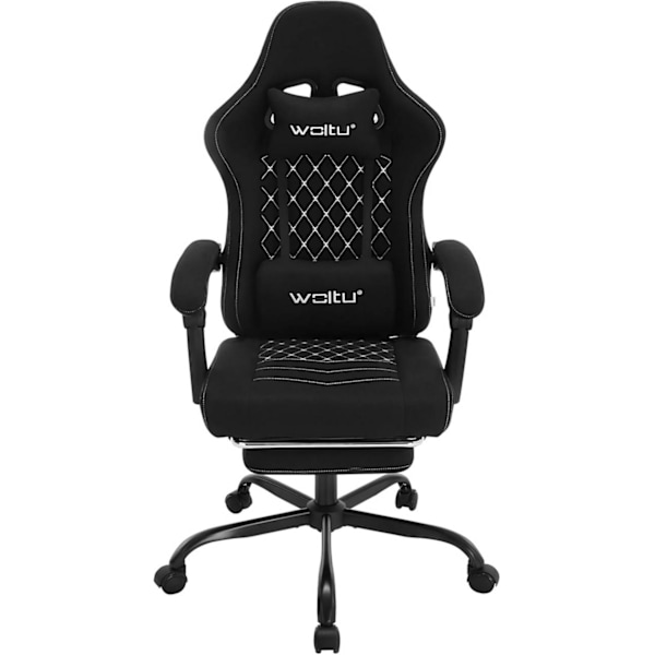 Rootz Massage Gaming Chair - Ergonomisk kontorsstol - Reclining Gamer Chair - Mesh-tygsits - Svankstöd - Justerbart nackstöd - 64cm x 127cm x 54cm