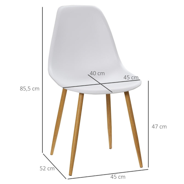 Rootz 4-delad modern matstolsset - Köksstolar - Matsalsstolar - Ergonomisk komfort - 45cm x 52cm x 85,5cm
