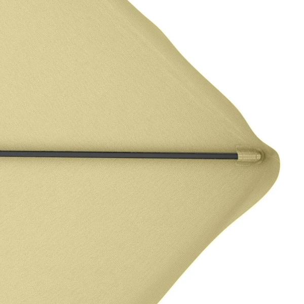 Rootz Parasols Paraply - Cantilever Paraply - Dekorativ kant - Ventilationskapell - Offset design - Paraplytak - Metall-polyester - Beige - 2,4x2,4x2,