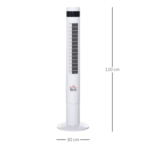 Rootz Tower Ventilator med fjernbetjening - Hvid - Pe Plast, Stå