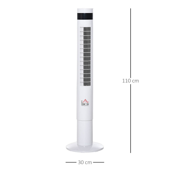 Rootz Tower Ventilator med fjernbetjening - Hvid - Pe Plast, Stål - 11,81 cm x 11,81 cm x 43,3 cm