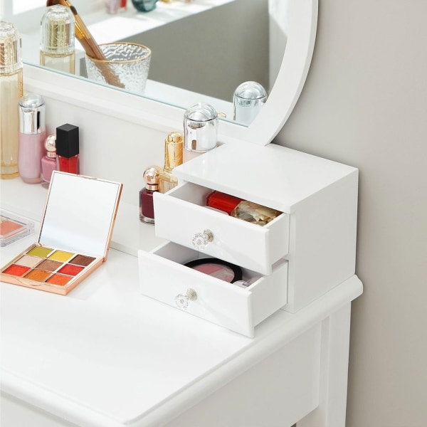 Rootz Toiletbordssæt - Sminkebord - Makeupbord og skammel - Komm