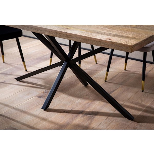 Rootz Massive spisebord - Industriel bord - Rektangulært bord - Håndlavet unikhed - 160 cm x 80 cm x 76 cm