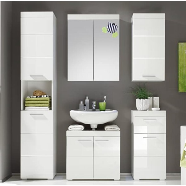 Rootz Badeværelsesskab - Højglans - 37 x 79 x 31cm White High gloss