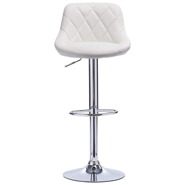 Rootz-setti 2 säädettävää baarijakkaraa - Työpöytäjakkarat - Kääntötuolit - Keinonahkainen mukavuus - Kromattu Kestävyys - Helppo koota - 84cm-106cm x