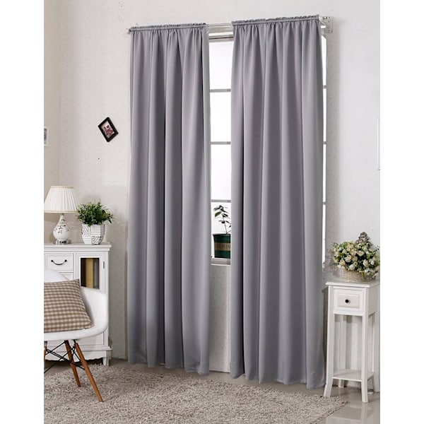 Rootz Premium -pimennysverhot - Huoneen tummuvat verhot - Yksityisyysverhot - Melua vaimentava, energiatehokas, lämpövuori - 168 cm x 229 cm