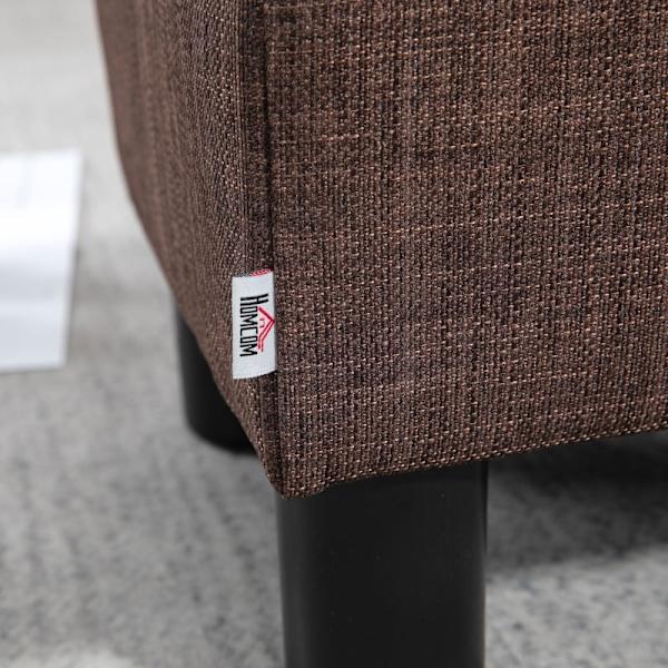 Rootz stilfuld skammel med stofbetræk - Fodstøtte - Sofabord - Komfortabel siddeplads - Alsidig brug - Gulvbeskyttelse - 40W x 30D x 24H cm - Linnedst