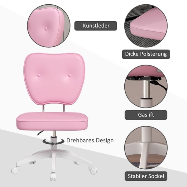 Rootz E-Sports Gaming Chair - Kontorstol - Studiestol - Tyk skumpolstring - 45,5 cm x 59 cm x 82-92 cm