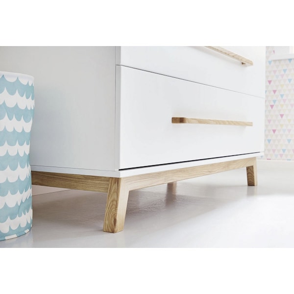 Rootz Riva Cot Bed Set - Nursery Furniture - Baby Changing Station - Convertible Design - 149 cm x 78 cm x 88 cm - 2 -delt sæt