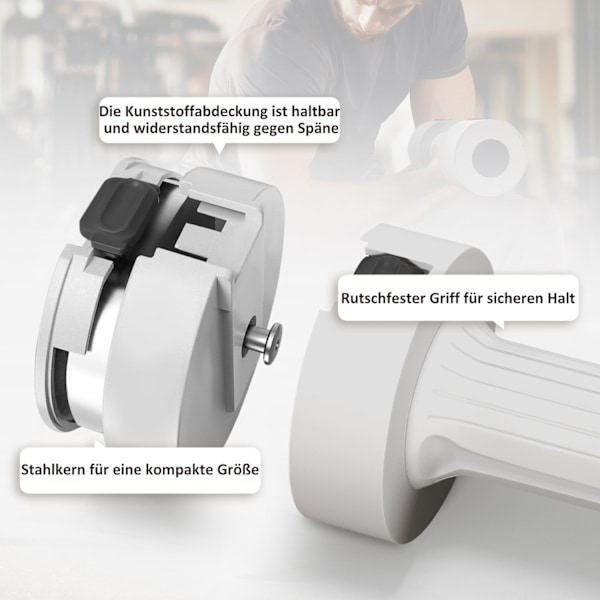 Rootz justerbara hantlar set - vikter - fitnessvikter - Portable & Compact - 7,5 cm x 26,5 cm - Boost Strength & Endurance
